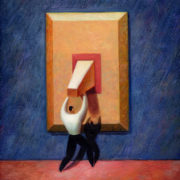 illustration of man flipping a light switch